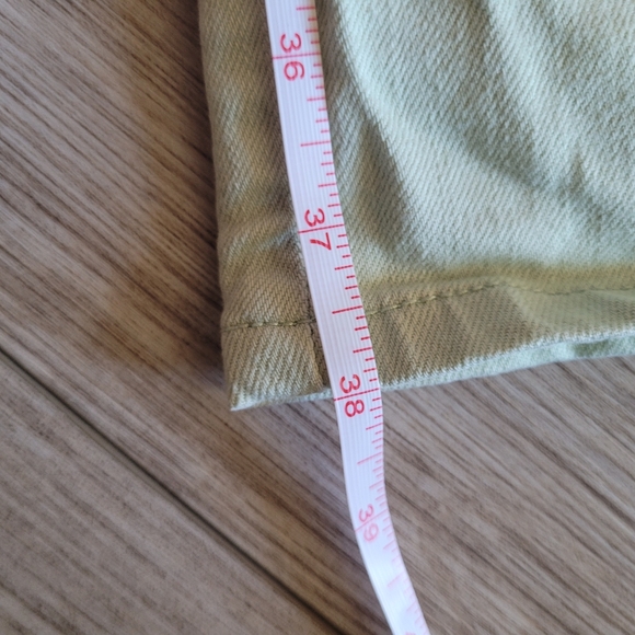 NYC Slim & Slouch Soft Cotton Pastel Green Spring Straightleg Jeans Size 10 - Picture 8 of 8